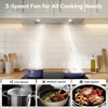 image:imageCIARRA Insert Range Hood 20 inch 650 CFM Kitchen Stove Vent Hood with LED Light 3 Speed Exhaust Fan Push Button Black CAB52913ENSilver