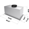 image:imageCIARRA Insert Range Hood 20 inch 650 CFM Kitchen Stove Vent Hood with LED Light 3 Speed Exhaust Fan Push Button Black CAB52913ENSilver