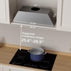image:imageCIARRA Insert Range Hood 20 inch 650 CFM Kitchen Stove Vent Hood with LED Light 3 Speed Exhaust Fan Push Button Black CAB52913ENSilver